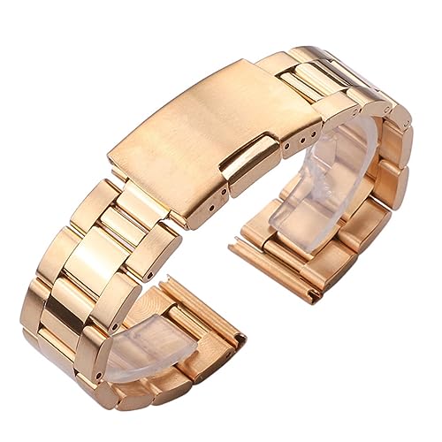 Bracelets de montre robustes en acier massif or noir argent