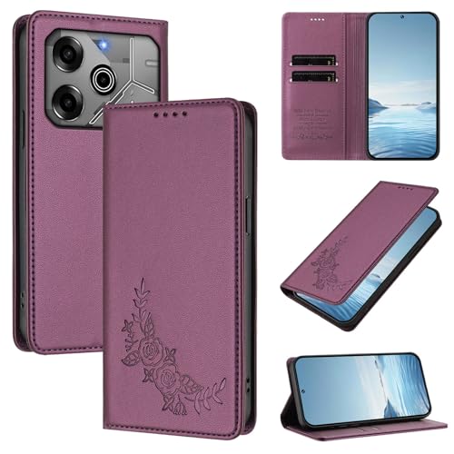 �X�}�z�P�[�X �Ή��@�� for Tecno Spark 6 Go,�Ή��@�� for Tecno Spark Go 2020 / 2021 �yRFID�u���b�N�z�y�J�[�h�z���_�[�t�����z �}�O�l�b�g�J�� �X�^���h�@�\�t���z�X�}�z�P�[�X Violet