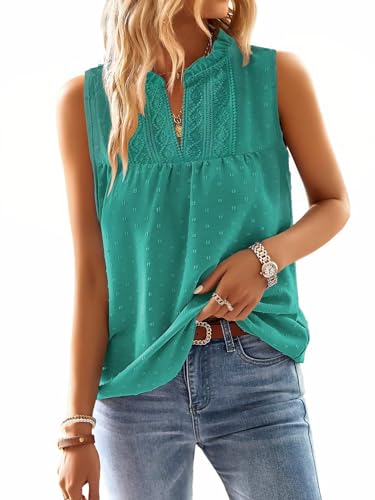 Falechay Plus Size Tops for Women Dressy Casual Sleeveless Going