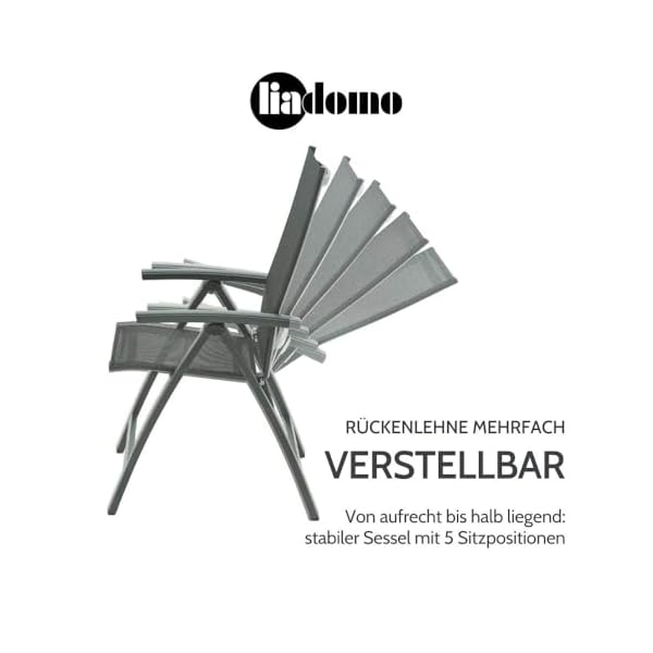 Klappstuhl Ricadi Aluminium Anthrazit