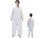 SAYEYBU Premium, Unisex, Baumwolle, Anti-Streifen- & Inkontinenz-Einteiler/Overall, Kleidung FüR Alzheimer- Und Demenzkranke,Blau,M