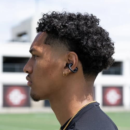 Image of JLab Flex Open Earbuds, Black, Clip-on Cuff Design, Wireless Open-Ear Audio Freedom Effortless Fit, Safe Listening, Bluetooth Multipoint, Customize with The App
