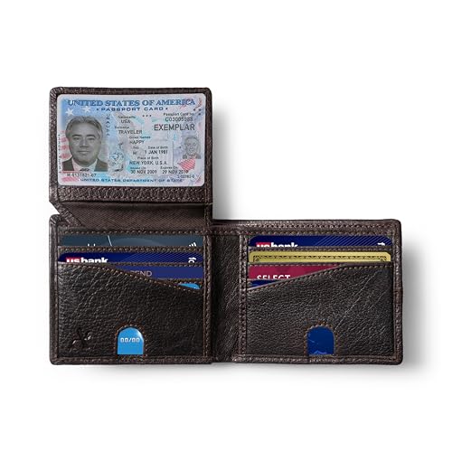 ALIKA Premium Top Grain Leather Wallet for Men | RFID Blocking | Soft and Stylish Bifold Wallet with 8 Credit Card holder, 2 ID slots and 2 Cash Pockets | Dark Brown2