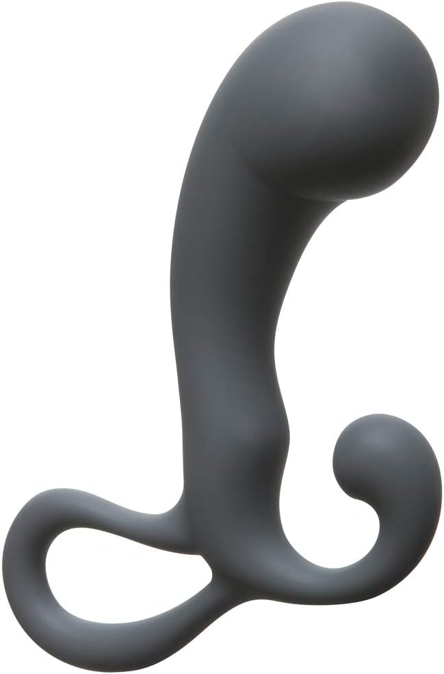 Doc Johnson OptiMALE - P-Massager - Silicone - Prostate and Perenium Stimulator - Black