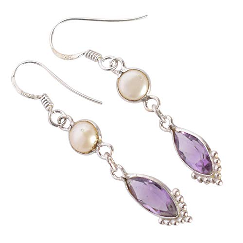 Boucles d'oreilles améthyste marquise en argent pour illuminer vos soirées