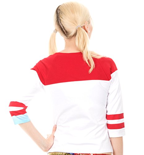 DC Comics Suicide Squad Harley Quinn Daddy Little Monster Movie Costume for Women White Short Sleeve T-Shirt Cosplay2