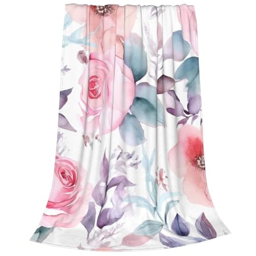 Couverture en micro polaire florale pour vos soirées cocooning sur le canapé
