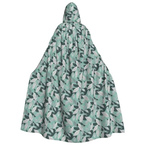 Cape costume de carnaval adulte à imprimé feuilles pour briller au prochain bal masqué