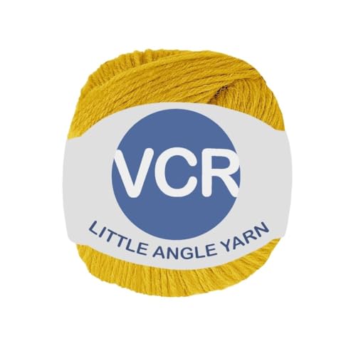 Image of VCR 4 Ply Golden Yellow Little Angle Yarn, 25 Grams, 92 Meters Length, 100% Acrylic Soft Baby Knitting Yarn for Crochet, Newborn Sweaters, Soft Baby Socks, Mittens and Leggings, Pack of 1