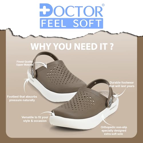 Image of Men Platform Clogs with Adjustable Back Strap | Lightweight EVA Cushioned Sole | Breathable Anti-Slip Everyday Wear Footwear for Indoor & Outdoor Use