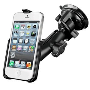 SUPPORTO A VENTOSA RAM-MOUNT RAM-B-166-AP11U PER CRUSCOTTO O PARABREZZA PER AUTOMOBILE, ROULOTTE, PER APPLE IPHONE 5 e 5s