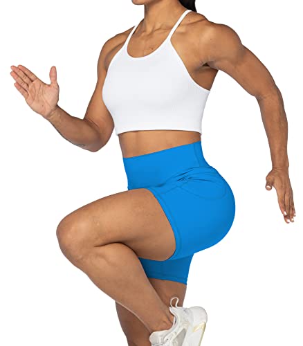 Image of Sunzel No Front Seam Biker Shorts for Women with Pockets, Yoga Workout Gym Bike Shorts with Tummy Control | 3, 5 Or 8-Inch Inseam, High Waisted, No Front Seam, Side Pockets, Buttery Soft, Compression Fit, Squat Proof, Tummy Control