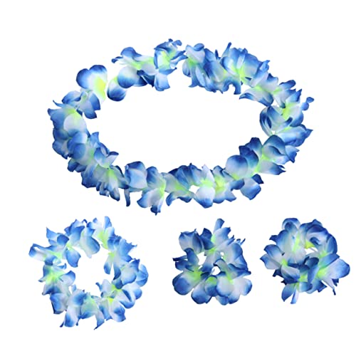 [Abaodam] 春のリース 花のヘッドバンド 花冠 4点セット 模造シルクフラワー 手作り 繰り返し使用可能 青色 子供 女の子向け 景勝地や特別なイベントに最適の商品画像（Amazon）