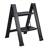 ✅Faltbares und kleines Volumen - Maße zusammengeklappt ca. 66 x 48 x 6.8 cm - aufgestellt ca. 48 x 48 x 64 cm. Haushaltstreppe ist im zusammengeklappten Zustand zudem nur 6.8 cm dick und passt daher in eine Ecke; mit einem Griff ist der Klapptritt ( 2,7 kg) sehr praktisch zu transportieren.