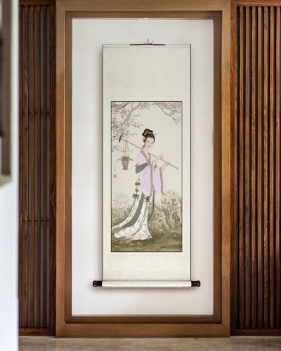 Orientalische Kunst Wand hängende Malerei, klassische asiatische Wanddekoration Malerei, Seidenrollenmalerei, daiyutu, symbolisiert alte chinesische Malerei