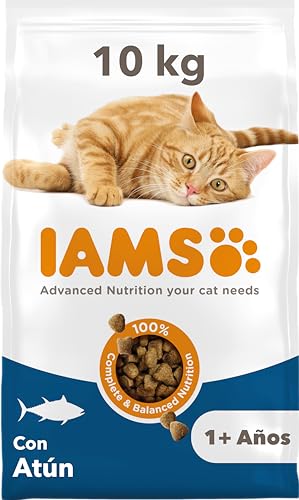 IAMS Alimento seco para gatos con atún, comida seca para gatos adultos de más de 1 año, 10 kg