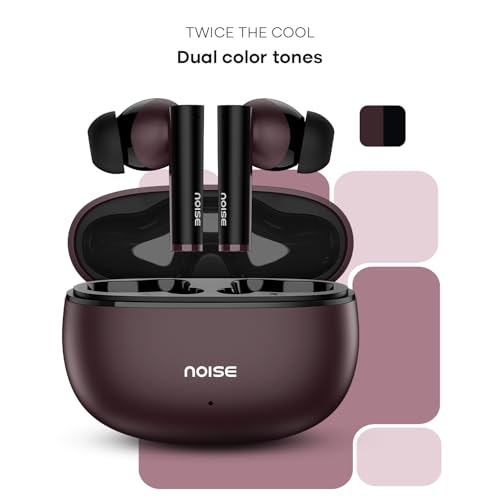 Image of Noise Buds VS501 in Ear Truly Wireless Earbuds with 50H of Playtime, Quad Mic ENC, 10Mm Driver, Dual Device Pairing, Dual Color Tones, BT V5.3 (Plum Wine)