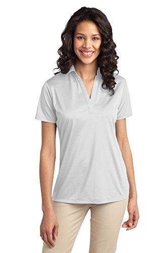 Port Authority L540 Ladies Silk Touch Performance Polo Large White