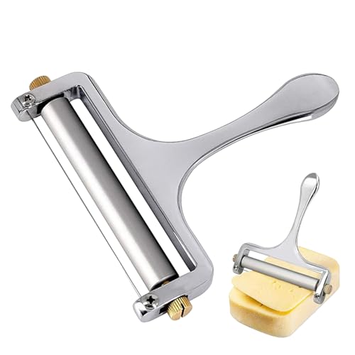 Cortador de queso - Cortador de queso de espesor ajustable con alambre | Tablero de queso para bloque de mantequilla de queso afeitadora herramienta cocina amoladora