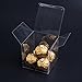 MOWO Clear Plastic Box 3x3x3 inch for Gift Candy Treat Cupcake Transparent Packing Box Party Favors 50pc