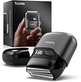 Tulzim Electric Foil shaver For Men: Portable electric razor for Beard/Face - 3 Floating Blade LED Display USB-C Fast Rechargeable - IPX7 Waterproof for Travel & Home,grey