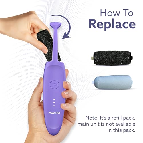 Image of AGARO Callus Remover Replaceable Heads, 2 Pcs, Callus & Dead Skin Removal Filer, Pedicure at Home