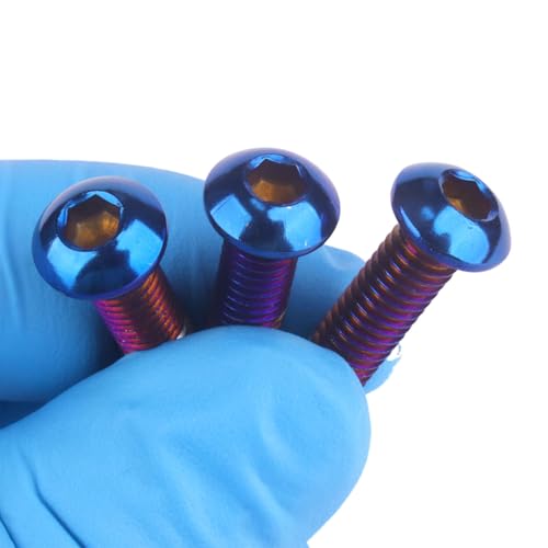 YANRUHFL 10PCS Titanium Finish Bolt M6x12 16 20 25 30 35mm Stainless Steel Screw for Bicycle Motorcycle Car Modifications (Burnt Blue, M6x35mm) by YANRUHFL - Used condition - US$11.79