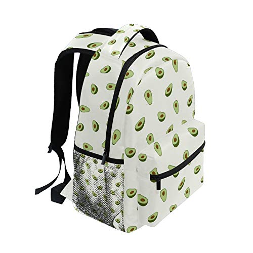 Moyyo Healthy Fruit Avocado School Backpack College Book Bag Casual Lightweight Travel Camping Laptop Daypack For Teens Women Girl With Bottle Side Pockets #TOP1