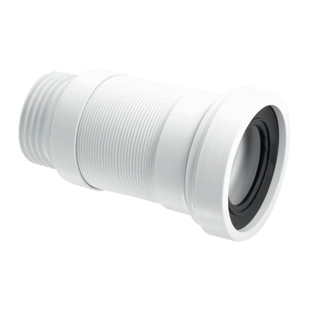 McAlpine WC-F23S 140-310 mm Straight Flexible Wc Connector - White