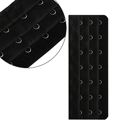 Accessory Usa Corset Extender 7 Hook - Bra Extender 7 Hook For Plus Size Pack Of 2 Black&Light Beige #TOP2