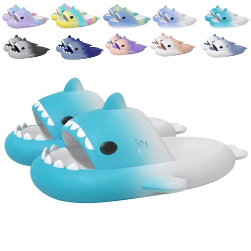 Shark Swell Chanclas,Cloud Shark Slides Women,Shark Slippers for Women and Men,Sharky Slides