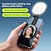 Vikye Magnetic Selfie Light, Rechargeable Folding LED Phone Fill Rings Lighting with Makeup Mirror for Selfies Photography Video Recording (Black)