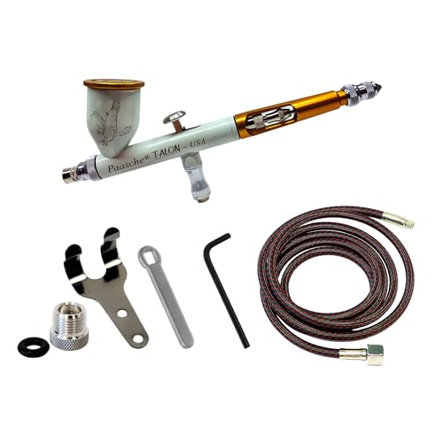 Paasche Airbrush C-TG1-WG Double Action Gravity Feed Airbrush. with Custom White Gold Coloring. (Airbrush Made in The USA)