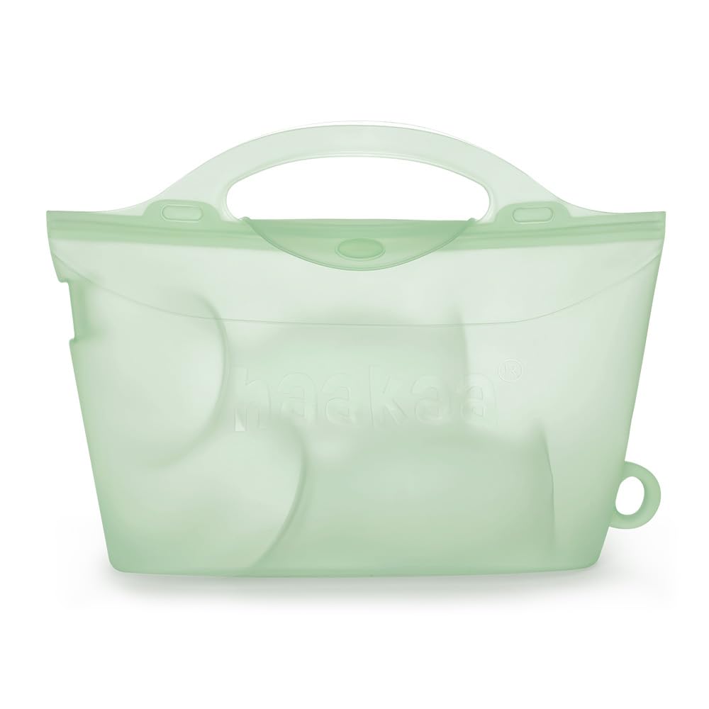 Bolsa Esterilización Biberones para Microondas Reutilizable 2000 ml – Esteriliza Sacaleches, Biberones, Tetinas y Cocina Alimentos con Vapor – Bolsa Esterilización Uso Múltiple – Haakaa