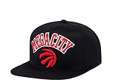 Mitchell & Ness Toronto Raptors New ZZ Mega City Black Red Era Snapback Hat Cap, Schwarz
