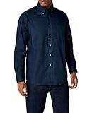 Fruite of the Loom Herren Langarm Oxford Hemd, vers.Farben 3XL,Navy Blau