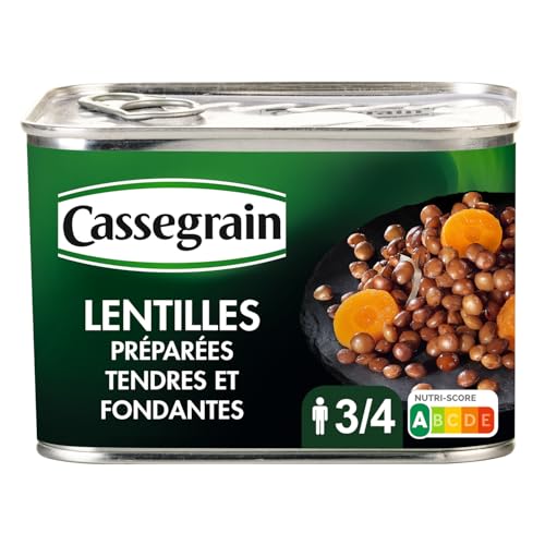 Lentilles Cassegrain tendres et fondantes en bocal de 460g