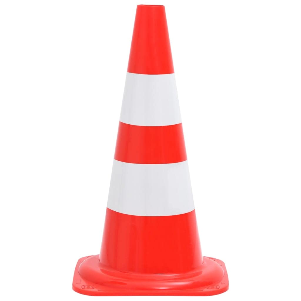 Ensemble de cônes avec 10 m de chaîne Rouge et blanc Plot de Chantier, Cône de Sécurité pour Délimitation, Stationnement d’Urgence, Route Parking, Pratique de Conduite