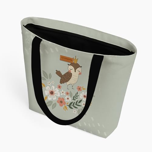 Image of The Purple Tree Eco-Friendly Canvas Tote Bag, Sustainable, Reusable Shopping, Beach, Travel or Everyday Tote, Wide Tote Bag