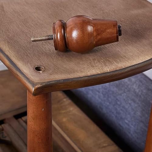 Table d'appoint en bois massif idéale près du fauteuil avec étagère