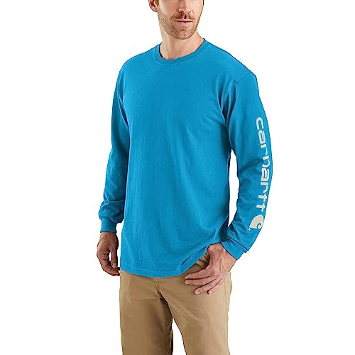 Image of Carhartt Men's Dearborn Loose Long-Sleeve Logo T-Shirt Closeout