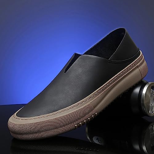 Men's Hollow Soft Sole Slip On Flat Loafers,Handmade Stitching Fashion Casual Outdoor Breathable Lightweight Driving Dress Shoe,Moccasin Cutout Flats3