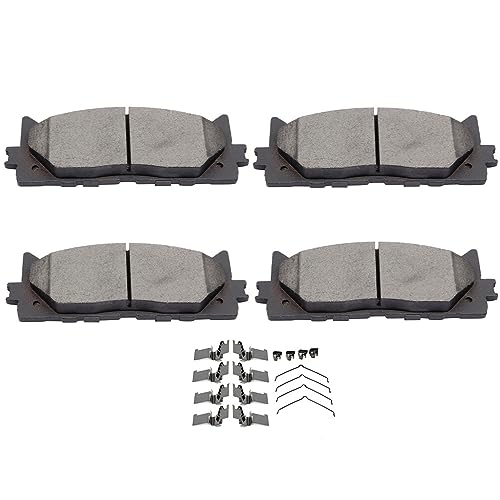 Image of SCITOO D1222 Front Ceramic Brake Pads Sets & Brake Hardware Fit For Lexus ES350 2007-2018,For Toyota Avalon 2008-2018,For Toyota Camry 2007-2017