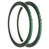 Prism Tape 0.12 Inch x 55 Yards, 2 Pack Holographic Metalized Reflective Self Adhesive for DIY Art Craft Wrapping Wall Decoration, Green