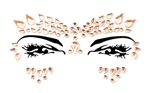 9 PCS Face Gems Adhesive Glitter Jewel Tattoo Sticker Festival Gems Rave Party Body Make Up Z9ZAKMIXA Multi-colored - Image 8