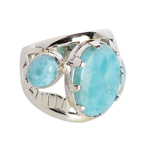 Bague Larimar FSJ-731 argent 925 : Le cadeau idéal en pierres précieuses