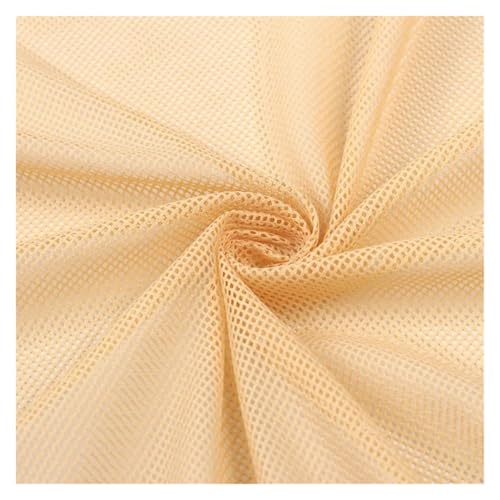 Tela de malla de baja elasticidad de 155 x 45 cm, tela de punto transpirable para coser mosquiteros, cortinas, camisetas, ropa deportiva y manualidades (5,155 x 90 cm)