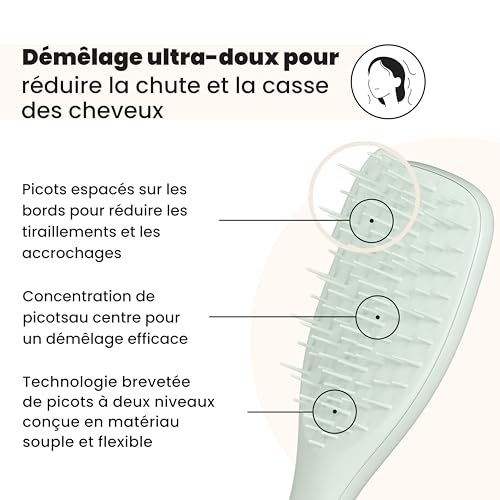Brosse à cheveux Tangle Teezer Ultimate Detangler Extra Douce couleur Eucalyptus pour démêlage - 2