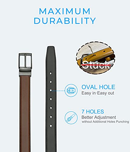 Chaoren Most Size Boys Reversible Belt, Kids Belts For Boys With 1 1/4" Dress Belt #TOP5