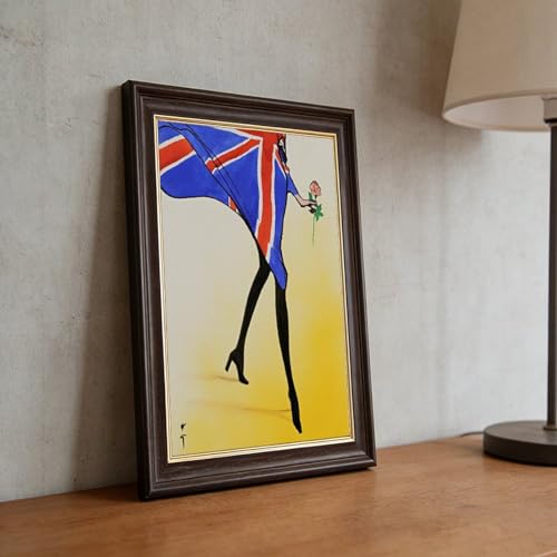 Rene Gruau impression sur toile Union Jack tableau vintage - 5